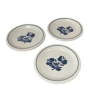 Vtg Pfaltzgraff Yorktowne Bread Dessert Plates 7 Inch Set of 3 Stoneware Retired